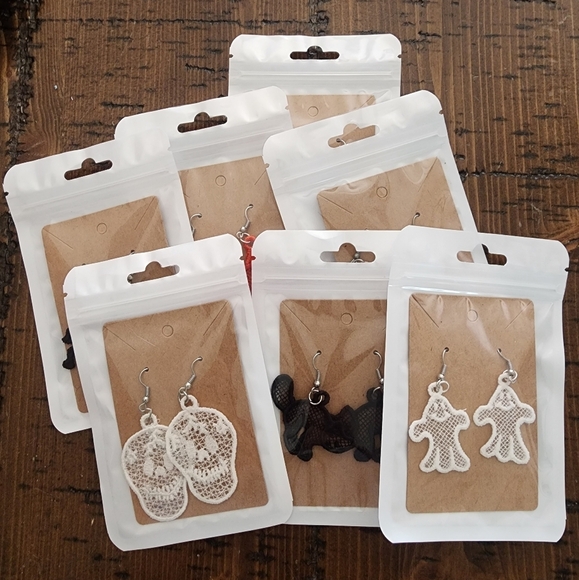 Elegant Lace Halloween Earring Bundle-7 Different Halloween Designs - Picture 1 of 8